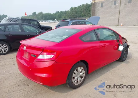2012 Honda Civic Lx z USA, uszkodzony, nr VIN 2HGFG3B57CH524912